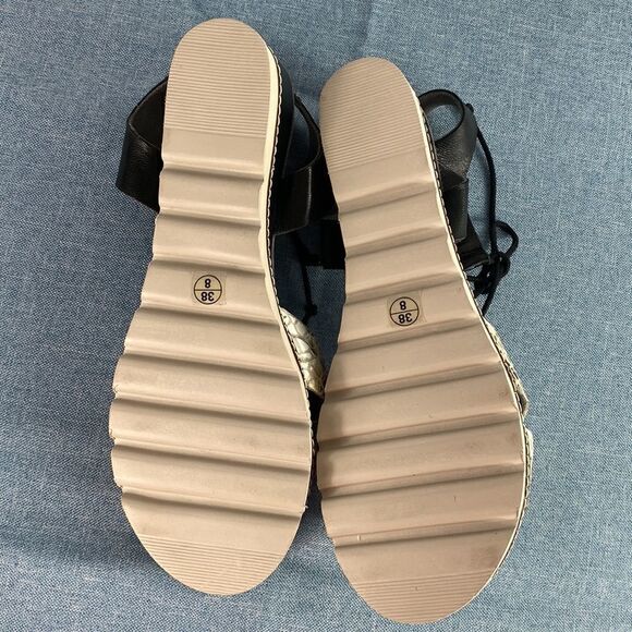 Diba True Left Blank animal print leather sandals size 8 - Picture 7 of 9